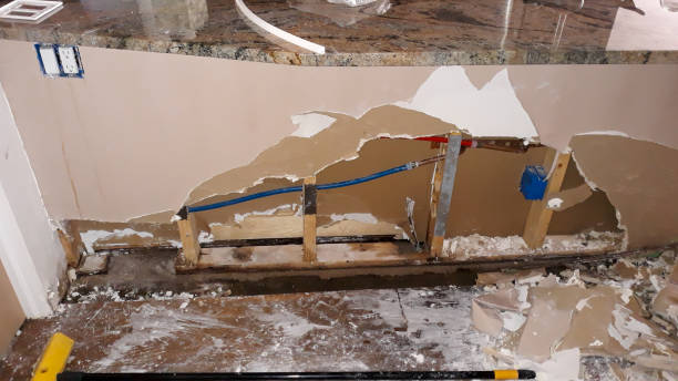 Water damage restoration process in Island Lake, IL